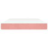 Vidaxl pocketveringmatras medium 140x200x20 cm fluweel roze