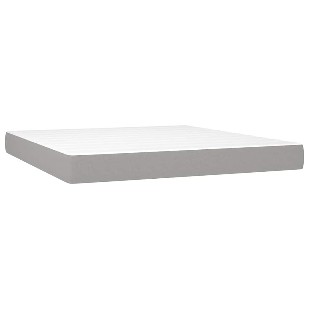 Vidaxl pocketveringmatras medium 160x200x20 cm stof lichtgrijs
