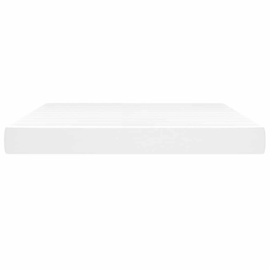 Vidaxl pocketveringmatras medium 160x200x20 cm kunstleer wit