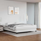 Vidaxl pocketveringmatras medium 160x200x20 cm kunstleer wit