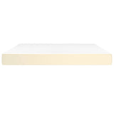 Vidaxl pocketveringmatras medium 160x200x20 cm kunstleer crèmekleurig
