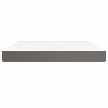 Vidaxl pocketveringmatras medium 160x200x20 cm kunstleer grijs
