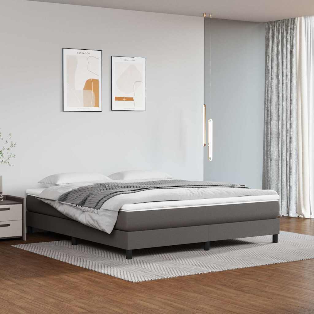 Vidaxl pocketveringmatras medium 160x200x20 cm kunstleer grijs