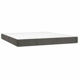 Vidaxl pocketveringmatras medium 160x200x20 cm fluweel donkergrijs