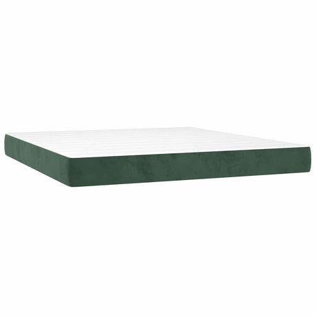 Vidaxl pocketveringmatras medium 160x200x20 cm fluweel donkergroen