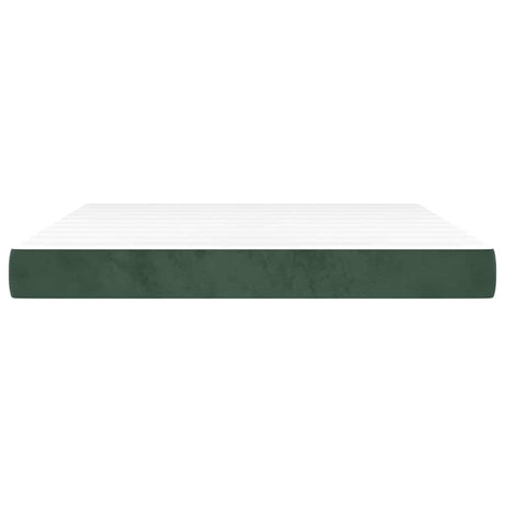 Vidaxl pocketveringmatras medium 160x200x20 cm fluweel donkergroen