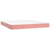 Vidaxl pocketveringmatras medium 160x200x20 cm fluweel roze