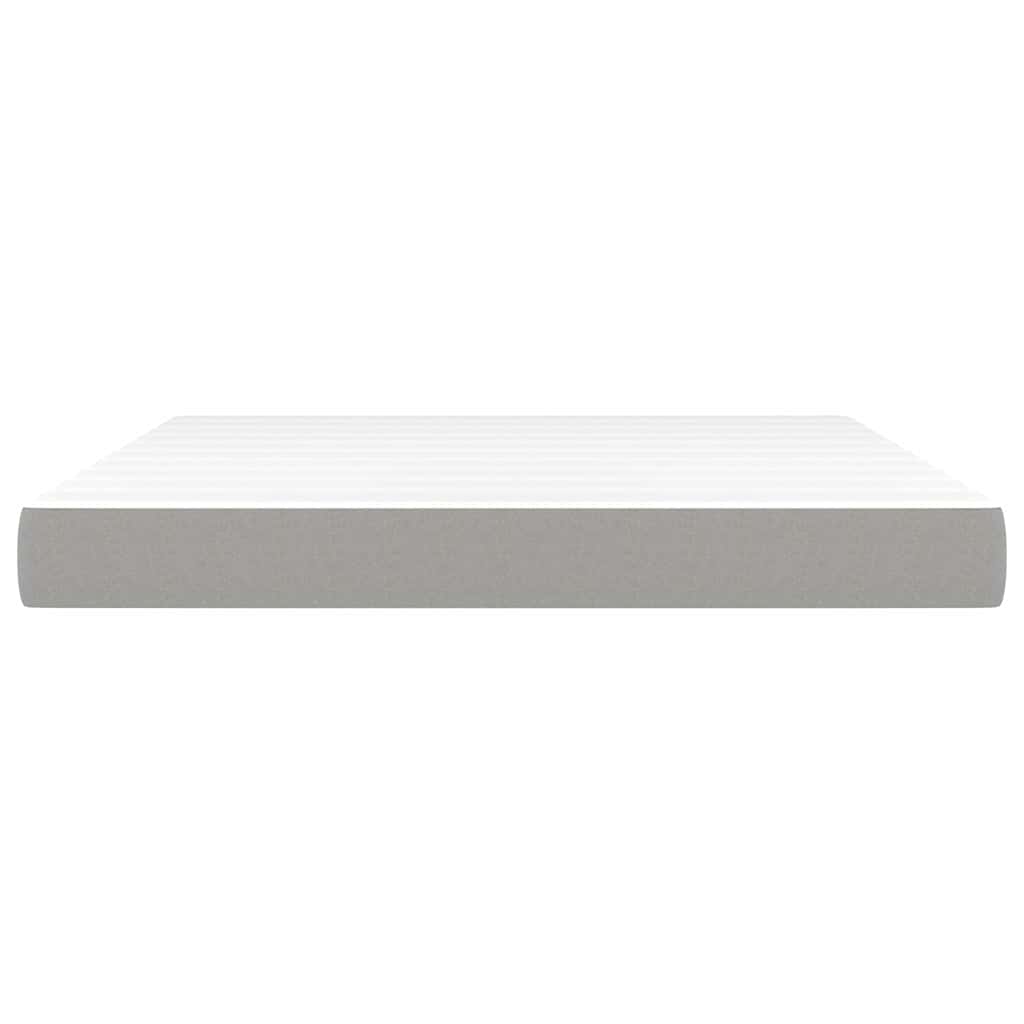 Vidaxl pocketveringmatras medium 180x200x20 cm stof lichtgrijs