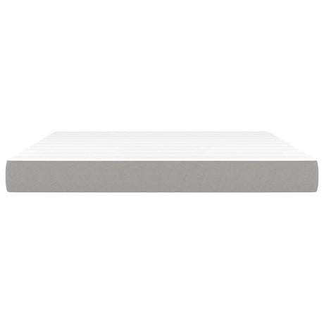 Vidaxl pocketveringmatras medium 180x200x20 cm stof lichtgrijs