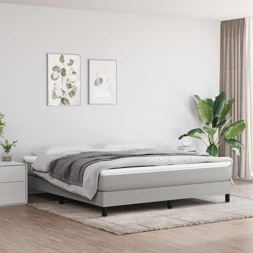 Vidaxl pocketveringmatras medium 180x200x20 cm stof lichtgrijs