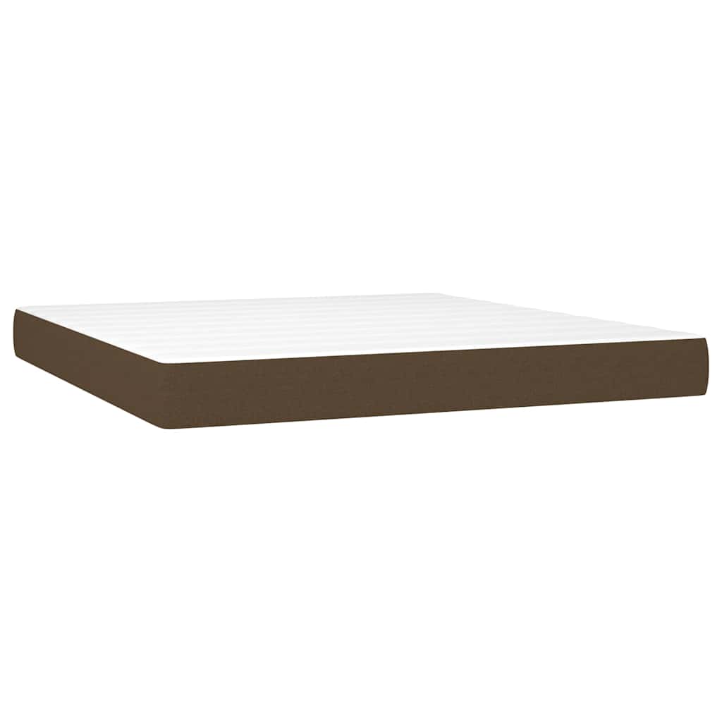 Vidaxl pocketveringmatras medium 160x200x20 cm stof donkerbrui8