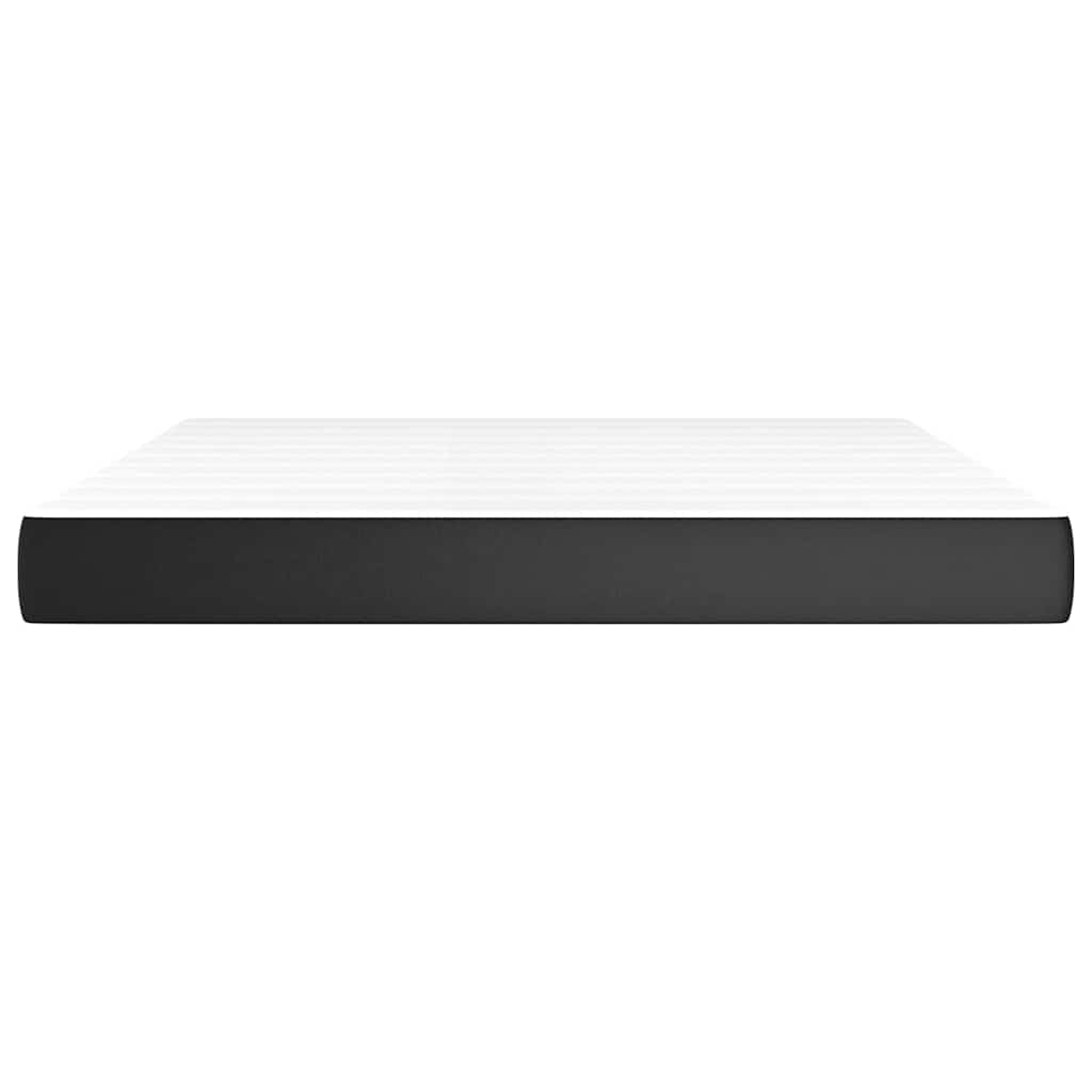 Vidaxl pocketveringmatras medium 180x200x20 cm kunstleer zwart