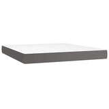 Vidaxl pocketveringmatras medium 180x200x20 cm kunstleer grijs