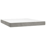 Vidaxl pocketveringmatras medium 180x200x20 cm fluweel lichtgrijs