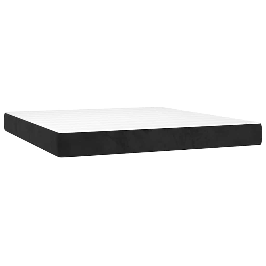 Vidaxl pocketveringmatras medium 180x200x20 cm fluweel zwart