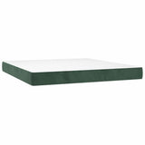Vidaxl pocketveringmatras medium 180x200x20 cm fluweel donkergroen