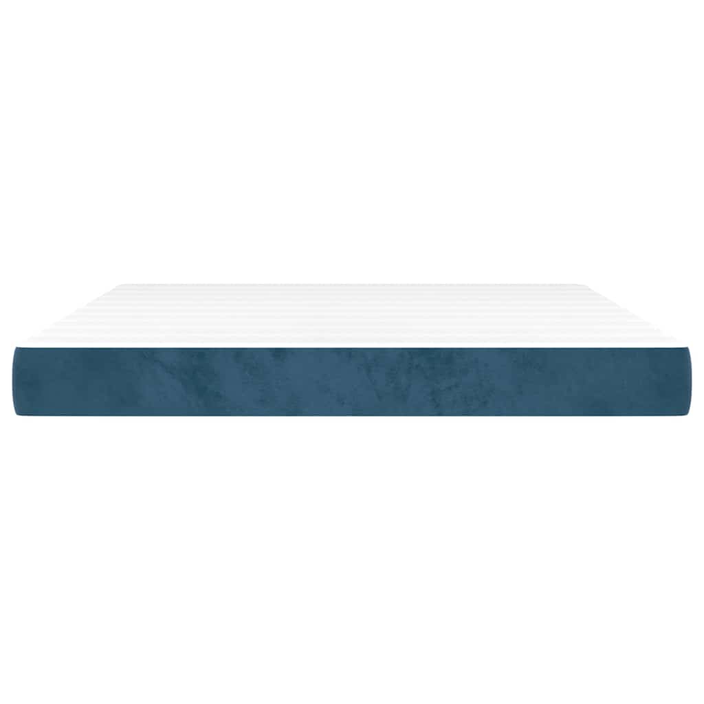 Vidaxl pocketveringmatras medium 180x200x20 cm fluweel donkerblauw
