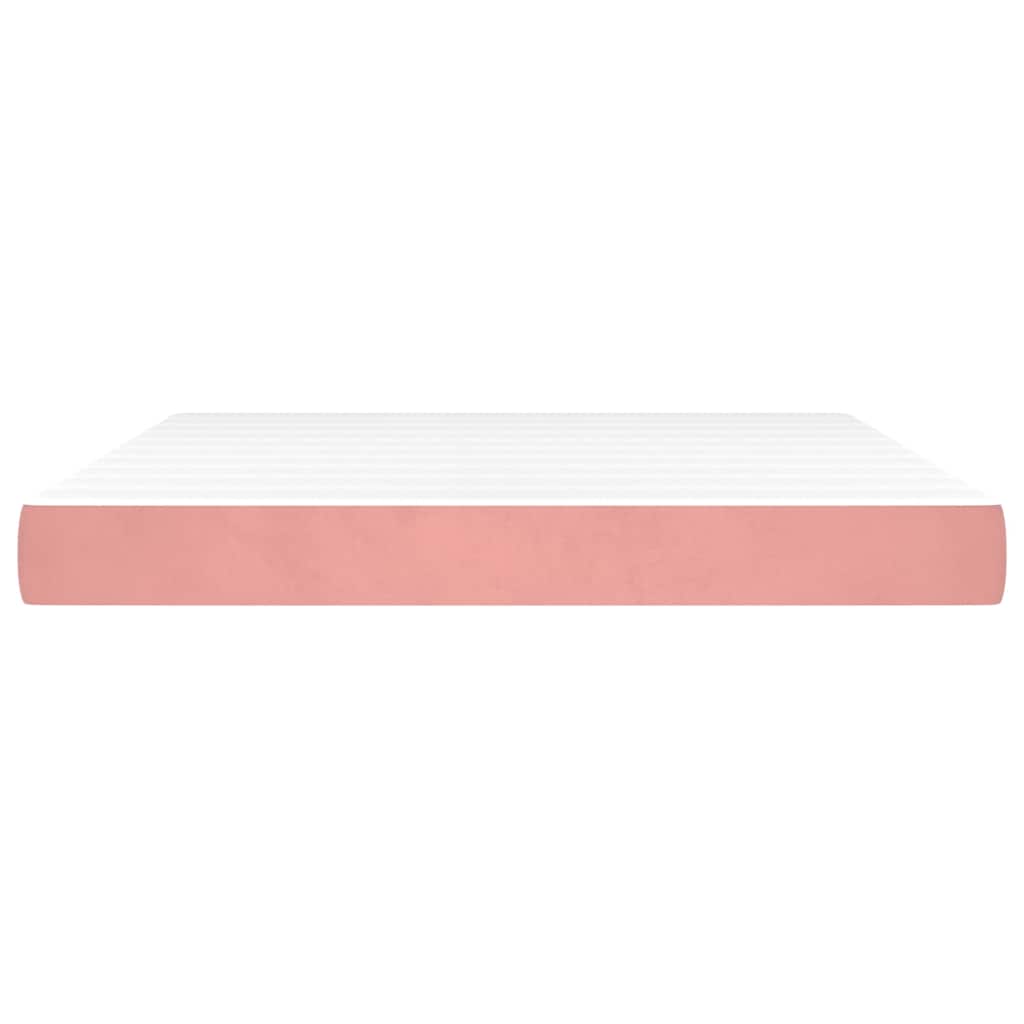 Vidaxl pocketveringmatras medium 180x200x20 cm fluweel roze