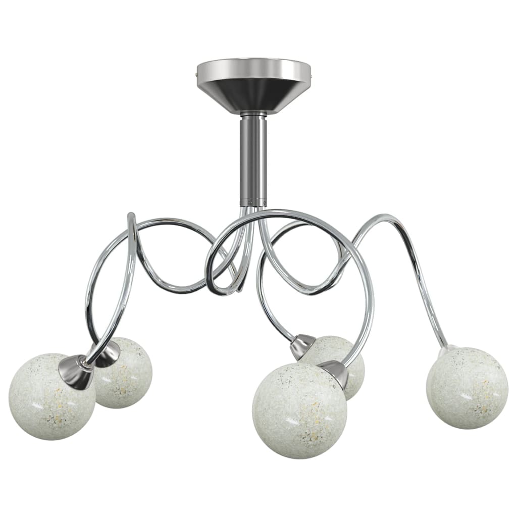 Vidaxl taklampe med glassballer rundt 5xg9