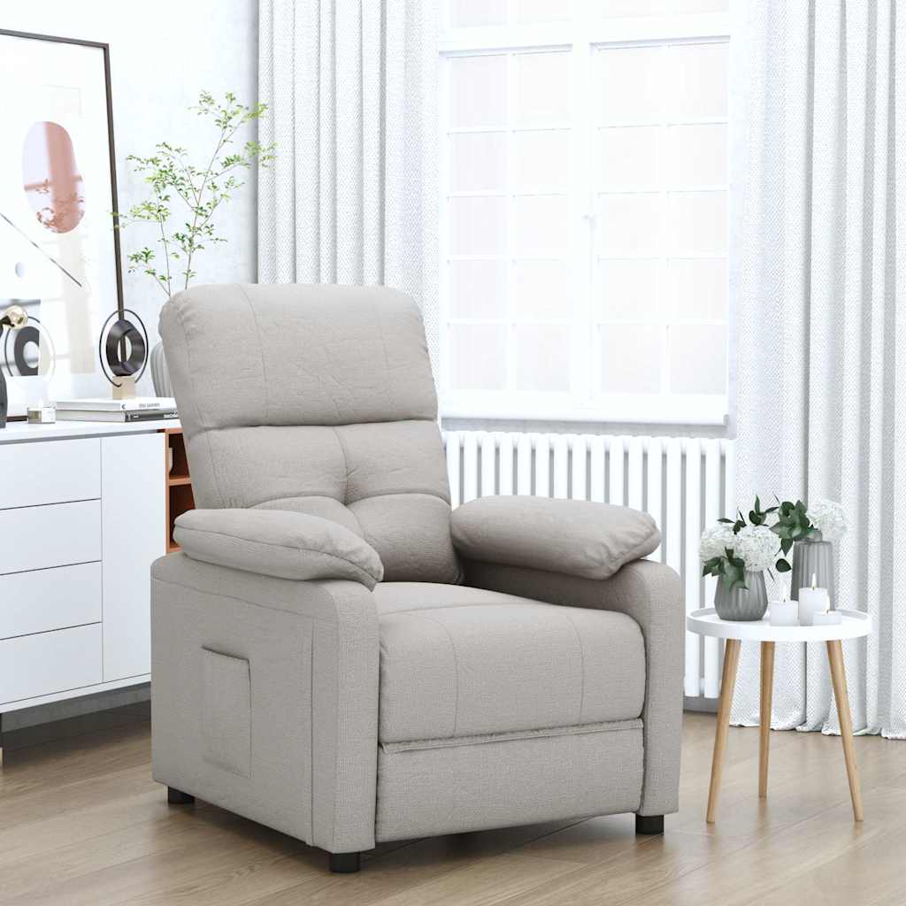Vidaxl fauteuil verstelbaar stof taupe