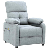 Vidaxl massagestoel stof lichtgrijs