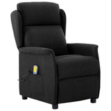 Vidaxl massagestoel met kussen zwart 93.5 x 67.5 x 101.5 cm stof