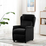 Vidaxl massagestoel met kussen zwart 93.5 x 67.5 x 101.5 cm stof