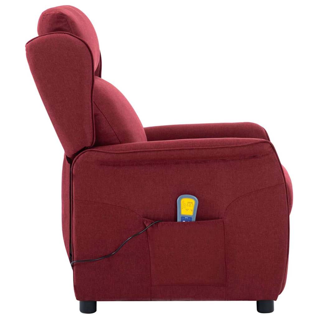 Vidaxl massagestoel met kussen wijn 93.5 x 67.5 x 101.5 cm stof