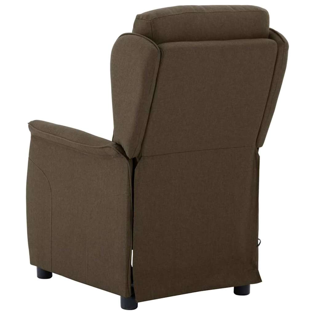 Vidaxl massagestoel met kussen bruin 93.5 x 67.5 x 101.5 cm stof