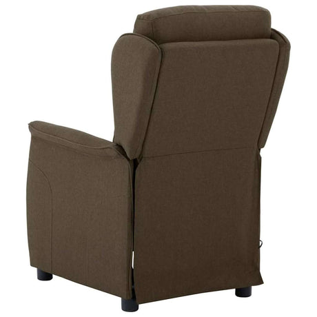 Vidaxl massagestoel met kussen bruin 93.5 x 67.5 x 101.5 cm stof