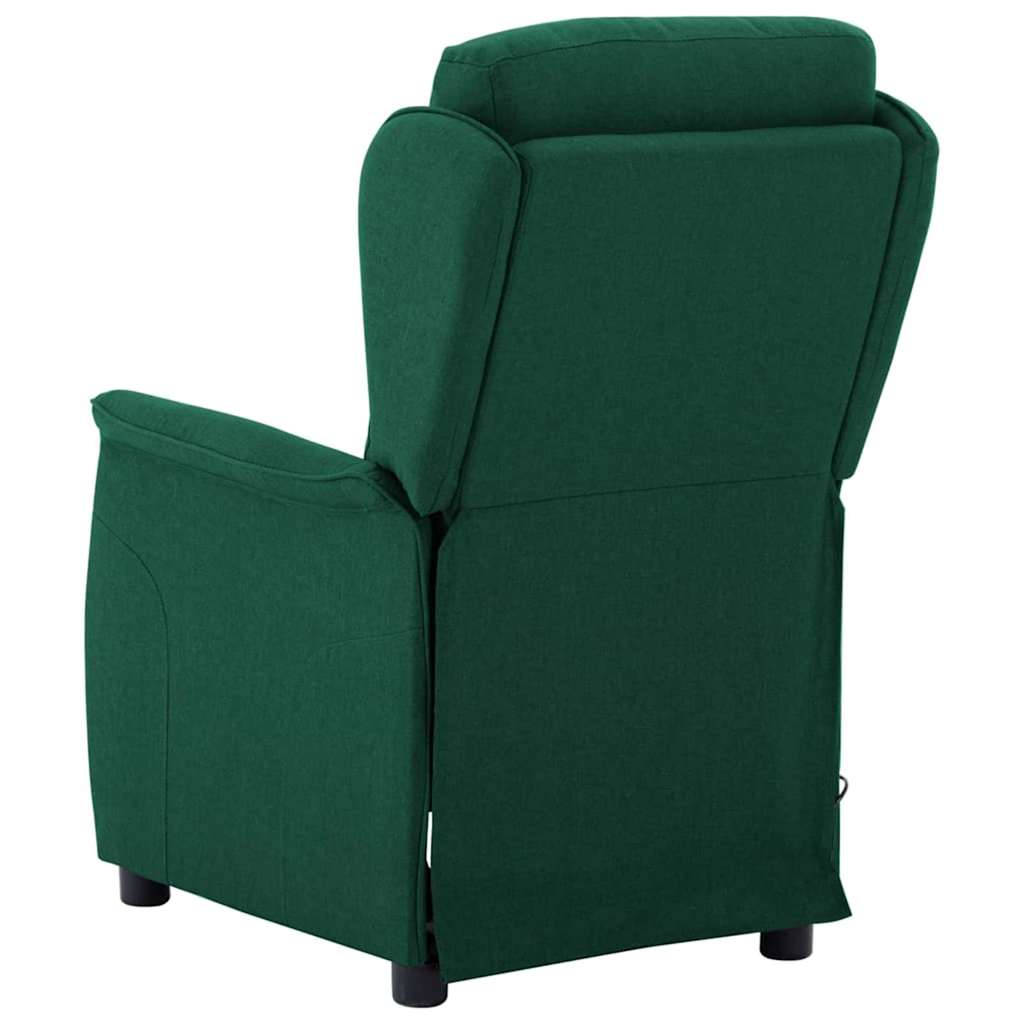 Vidaxl massagestoel met kussen donkergroen 93.5 x 67.5 x 101.5 cm stof