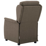 Vidaxl massagestoel met kussen taupe 93.5 x 67.5 x 101.5 cm stof