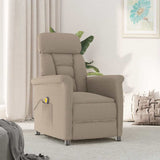 Vidaxl massagestoel met kussen taupe 70.5 x 96.5 x 95 cm stof