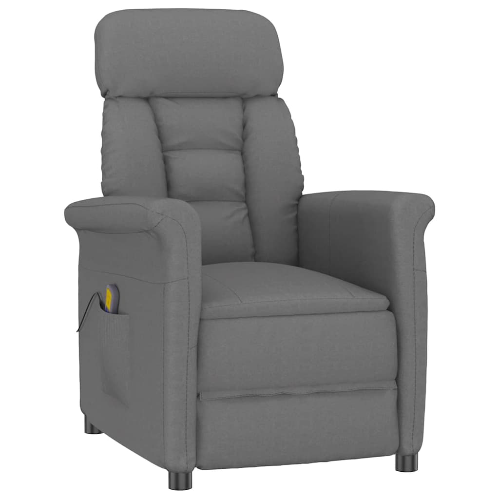 Vidaxl massagestoel donkergrijs 70.5 x 96.5 x 95 cm polyester