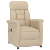Vidaxl massagestoel crème 70.5 x 96.5 x 95 cm stof en metaal