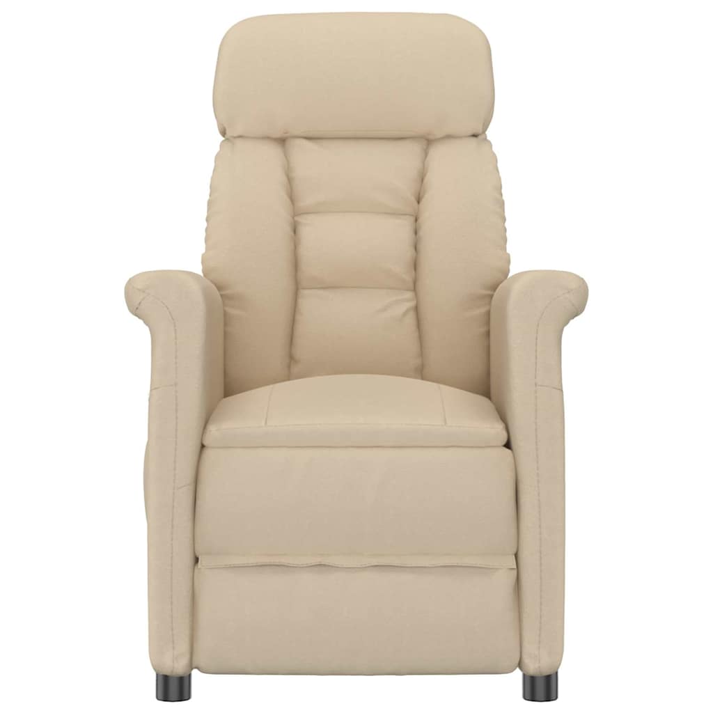 Vidaxl massagestoel crème 70.5 x 96.5 x 95 cm stof en metaal
