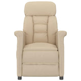 Vidaxl massagestoel crème 70.5 x 96.5 x 95 cm stof en metaal