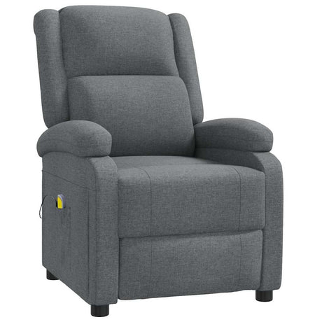 Vidaxl massagestoel stof donkergrijs