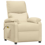 Vidaxl massagestoel stof crèmekleurig