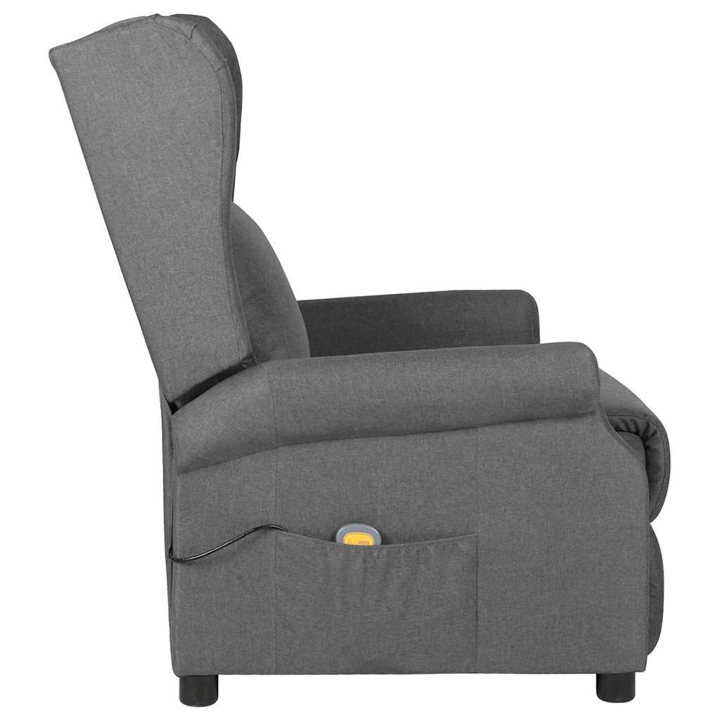 Vidaxl massagestoel stof lichtgrijs