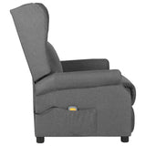 Vidaxl massagestoel stof lichtgrijs