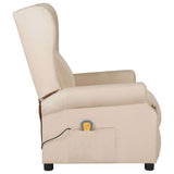 Vidaxl massagestoel stof crèmekleurig