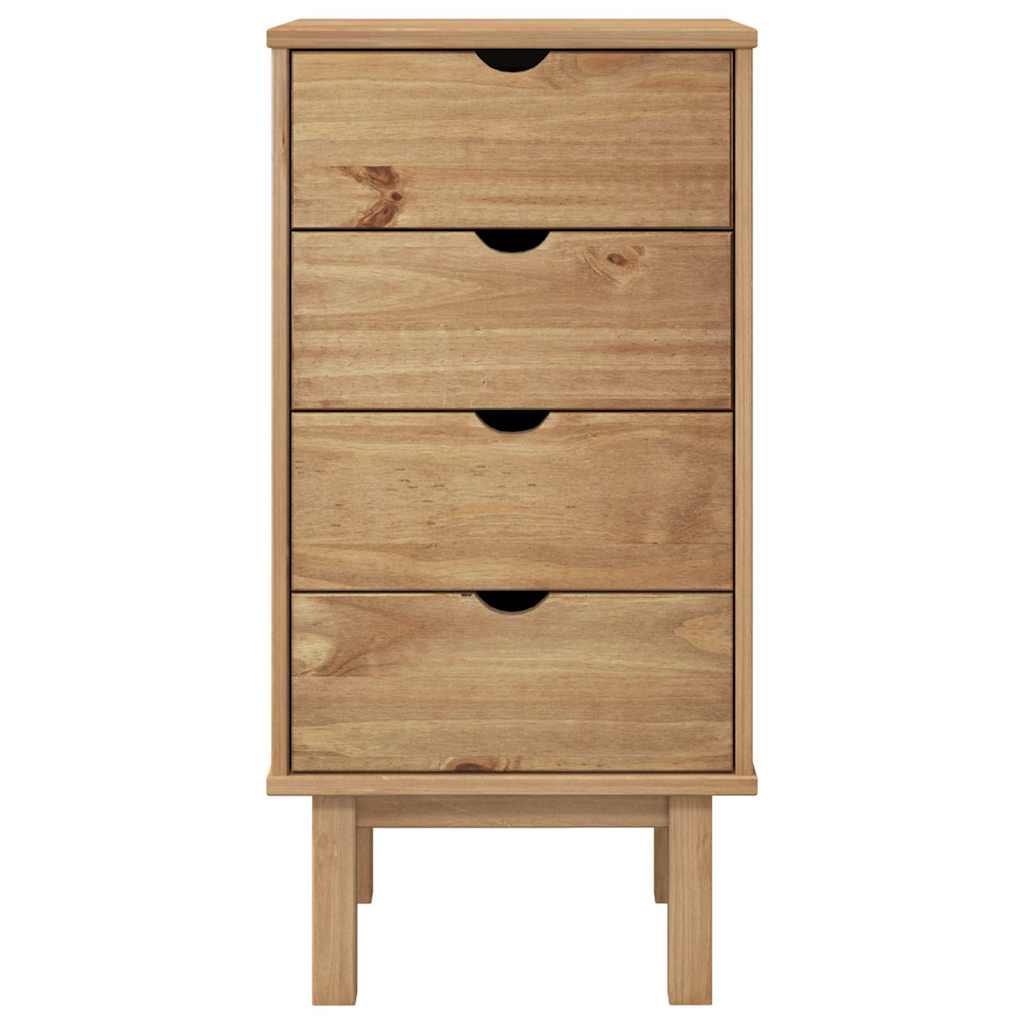 Vidaxl ladekast otta 45x39x90 cm massief grenenhout