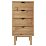 Vidaxl ladekast otta 45x39x90 cm massief grenenhout