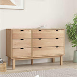 Vidaxl ladekast otta 111x43x73,5 cm massief grenenhout