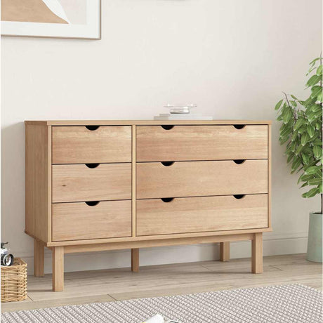 Vidaxl ladekast otta 111x43x73,5 cm massief grenenhout