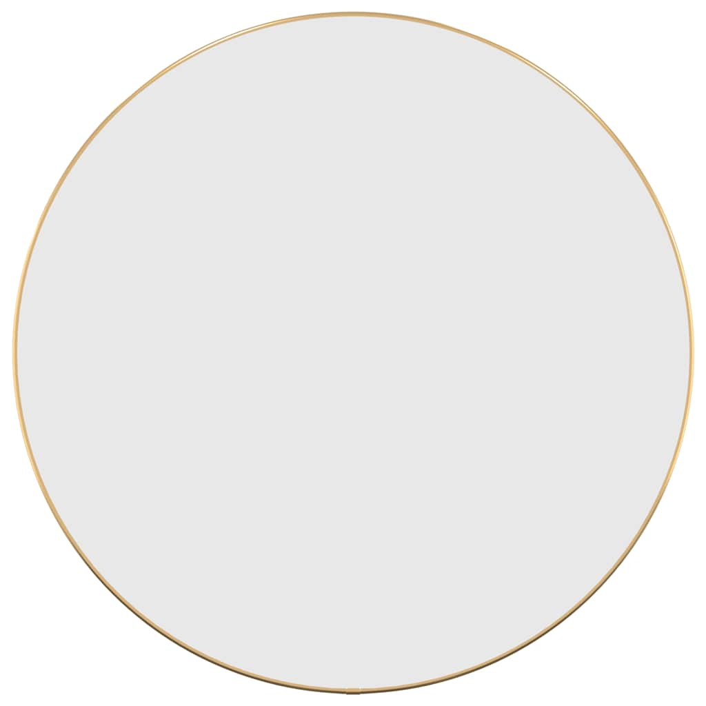 Vidaxl Wall Mirror Round Ø60 cm guldfarvet