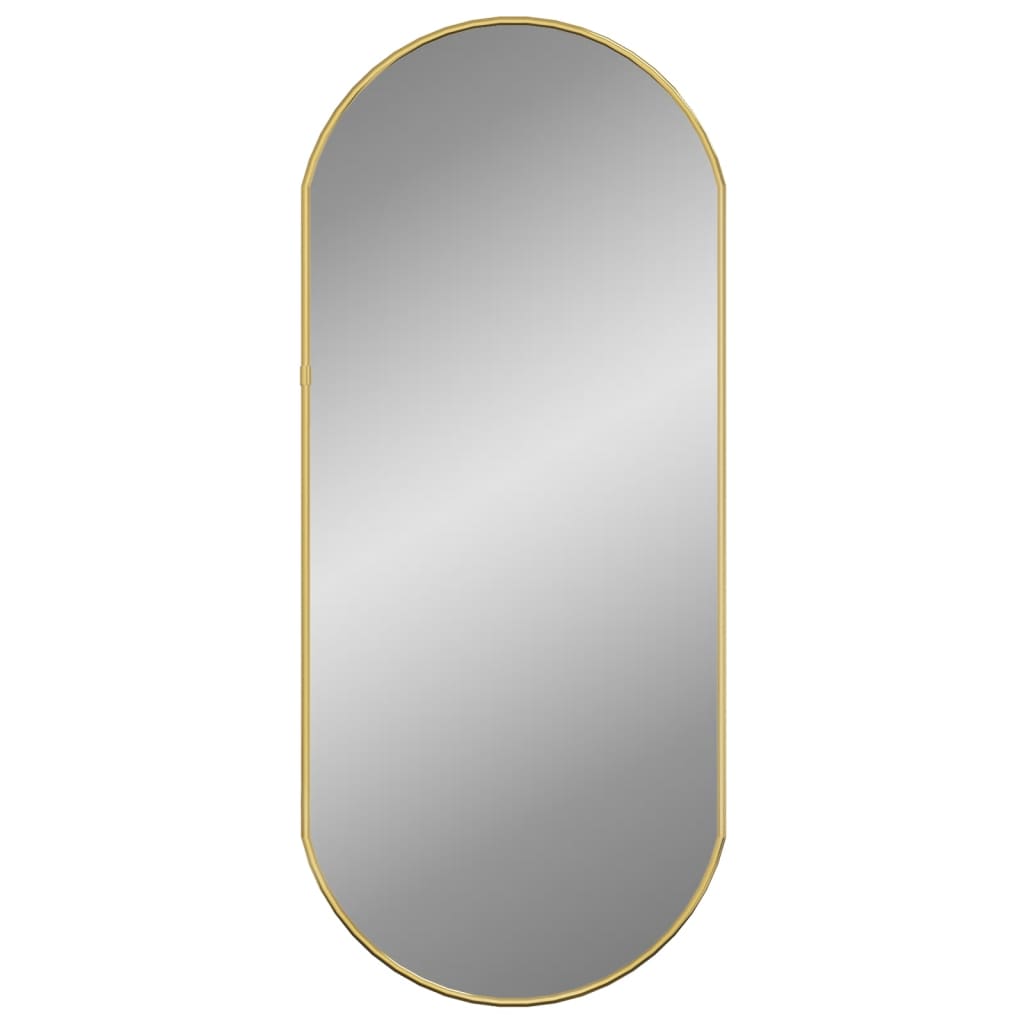 Vidaxl Wall Mirror 70x30 cm Oval guldfarvet