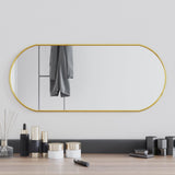 Espejo de pared de Vidaxl 70x30 cm de oro ovalado