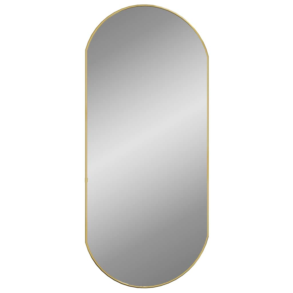 Vidaxl Wall Mirror 90x40 cm Oval gullfarget